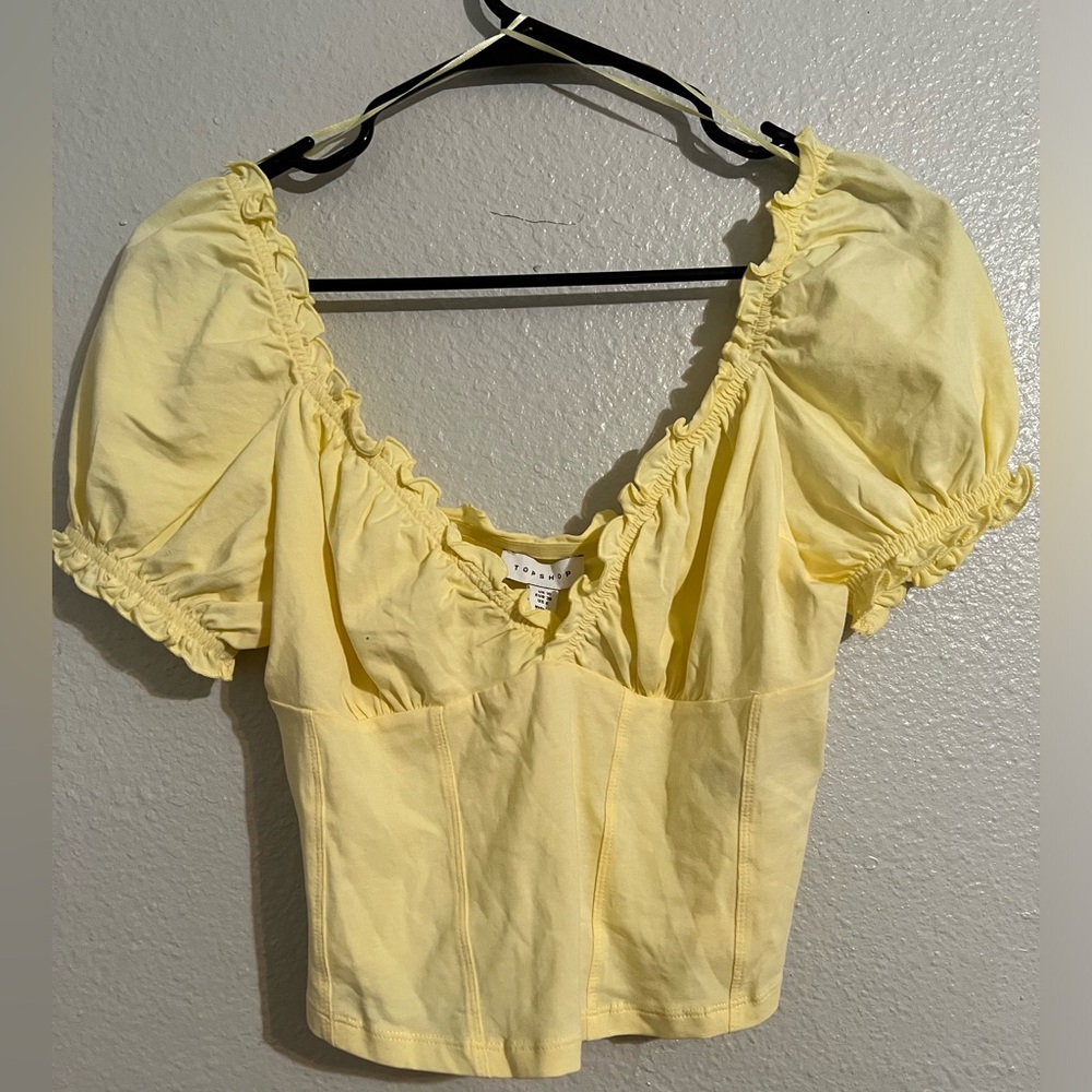 Topshop | Ruffled Puff Short sleeve Tee